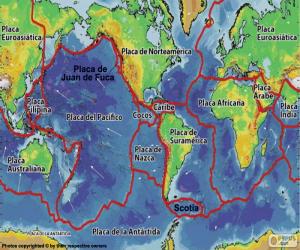 yapboz Harita tektonik